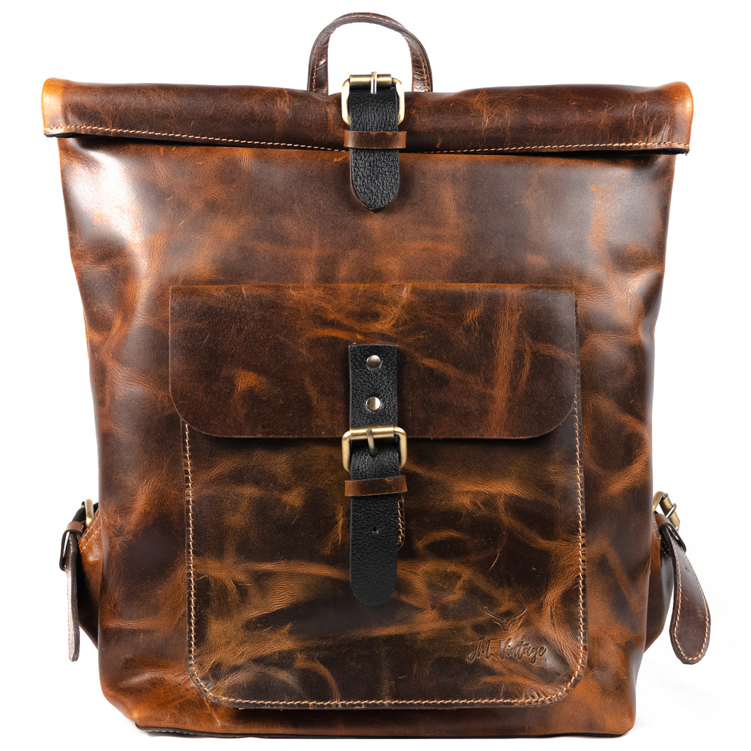 Mochila cuero de búfalo modelo Arturo